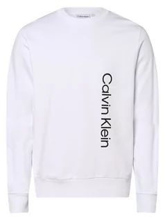Bluzy męskie - Calvin Klein - Męska bluza nierozpinana, biały - grafika 1