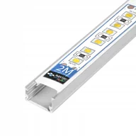 Akcesoria do oświetlenia - profil Led aluminiowy slim natynkowy nawierzchniowy Do Taśmy Z Kloszem 2m - miniaturka - grafika 1