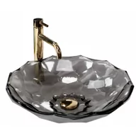 Umywalki - REA-U5068 Arctic Black Umywalka nablatowa - miniaturka - grafika 1