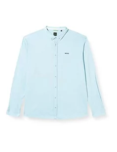 BOSS BIADO R Regular -Fit męska koszula z dwukolorowej bawełny, Light/Pastel Blue451, 5XL - Koszule męskie - miniaturka - grafika 1