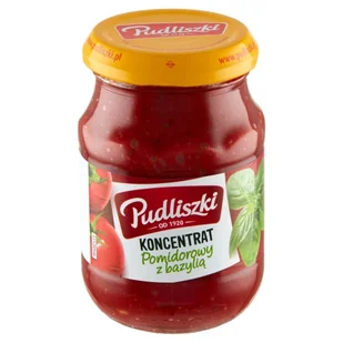 Pudliszki Koncentrat pomidorowy z bazylią 200 g - Mieszanki warzywne, sałatki - miniaturka - grafika 1