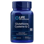 Suplementy naturalne - Life Extension L-Glutation + L-Cysteina + Witamina C (100 kaps.) - miniaturka - grafika 1