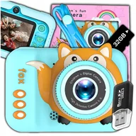 Aparaty Cyfrowe - Aparat Cyfrowy Fotograficzny Dla Dzieci 40Mpx Kamera Zabawka Gry+Karta 32Gb - miniaturka - grafika 1