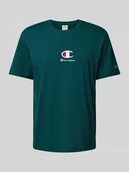 Koszulki męskie - T-shirt z wyhaftowanym logo - miniaturka - grafika 1