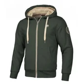 Odzież taktyczna i umundurowanie - Bluza rozpinana z kapturem Pit Bull Sherpa Ruffin II '23 - Ciemnooliwkowa - miniaturka - grafika 1