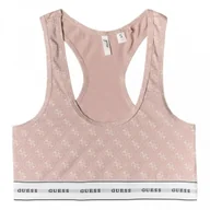 Bielizna sportowa damska - Damski biustonosz Guess Carrie Bralette - fioletowy - GUESS - miniaturka - grafika 1
