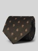 Krawaty i muchy męskie - Krawat jedwabny ze wzorem paisley - miniaturka - grafika 1