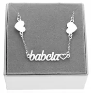 Bransoletki - Srebrna bransoletka BABCIA dla babci Dzień Babci serce srebro 925 GRAWER 20 - miniaturka - grafika 1