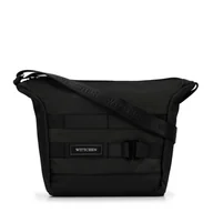 Torebki damskie - Męska listonoszka z paskiem z przodu mała czarna - miniaturka - grafika 1