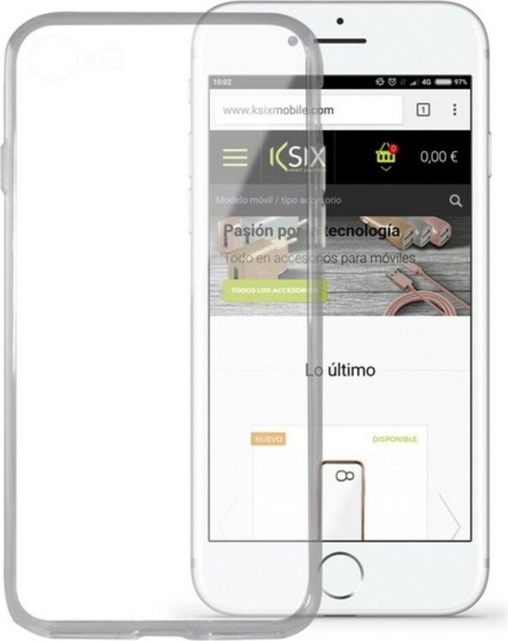 Etui na telefon Iphone 8 KSIX Flex Ultrafina Transparent