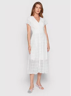 Sukienki - Guess Sukienka letnia Monica W2GK85 WEIU0 Biały Regular Fit - grafika 1