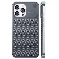 Etui i futerały do telefonów - Aromatherapy 3D Metal CNC Cooling Case aluminium etui obudowa chłodząca iPhone 15 Pro (Gray) - miniaturka - grafika 1