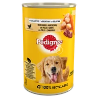 Mokra karma dla psów - PEDIGREE Adult puszka 6x400g - mokra karma pełnoporcjowa dla dorosłych psów, z kurczakiem i marchewką w galaretce - miniaturka - grafika 1