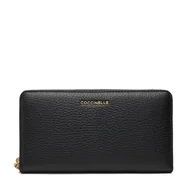 Portfele - Duży Portfel Damski Coccinelle MW5 Metallc Soft E2 MW5 11 32 01 Czarny - miniaturka - grafika 1