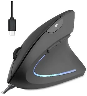 Perixx PERIMICE-513 C Vertikale Ergonomie-Maus, USB-C, schwarz, Rechtshänder - Myszki - miniaturka - grafika 1