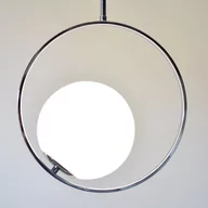 Lampy sufitowe - MCODO Stylowa lampa sufitowa Bella chromowana w stylu Glamour P83022.350.silver - miniaturka - grafika 1