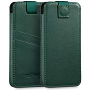 Etui i futerały do telefonów - moVear pocketCase C+ skórzana wsuwka do iPhone 13/12/11 Pro MAX / Xs MAX / 11 / XR / 8/7/6 Plus | Skóra naturalna nappa (Zielona butelkowa) - miniaturka - grafika 1