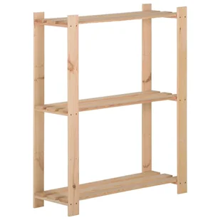Regał z 3 półkami, 60x28,5x90 cm, drewno sosnowe - Szafy i regały magazynowe - miniaturka - grafika 1