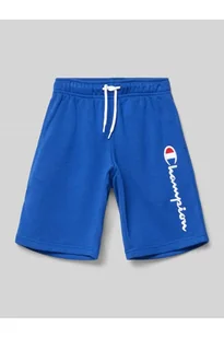 Szorty z dzianiny dresowej z wyhaftowanym logo - Champion - Spodnie sportowe damskie - miniaturka - grafika 1