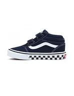 Sukienki - Vans Sneakersy dziecięce Ward Mid V-Velcro unisex, Sukienka w kratkę na ścianę boczną niebieska, 29 EU - miniaturka - grafika 1