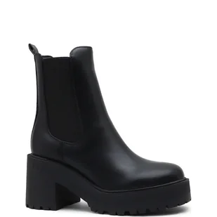 Guess Skórzane sztyblety - Botki damskie - miniaturka - grafika 1