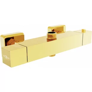 Mexen Cube termostatyczna bateria prysznicowa złota - 77250-50 - Baterie wannowe i prysznicowe Mexen Cube termostatyczna bateria prysznicowa złota - 77250-50 - Baterie wannowe i prysznicowe - miniaturka - grafika 1