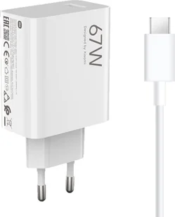 Ładowarka do smartfonów Xiaomi 67W HyperCharge Combo typu A biała - Ładowarki do telefonów - miniaturka - grafika 1