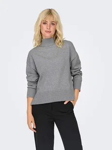 ONLY Sweter "Bari" w kolorze szarym - Swetry damskie - miniaturka - grafika 1