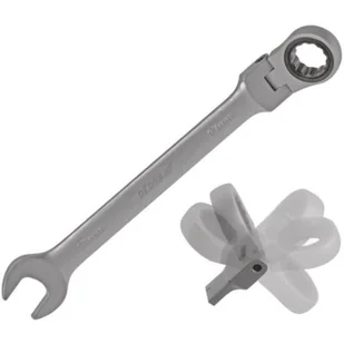 Dedra Klucz płasko - oczkowy 12 mm CrV z grzechotką i przegubem 14GP46 - Klucze i nasadki - miniaturka - grafika 1