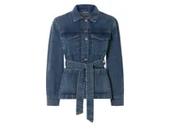Kurtki damskie - esmara® Kurtka jeansowa damska z bawełny (Niebieski, 40) - miniaturka - grafika 1