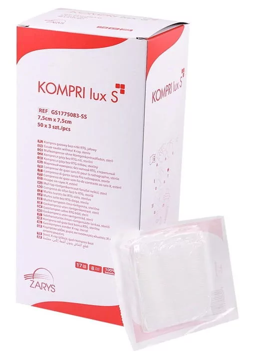 Zarys - Kompres Kompri Lux S BOX, 7,5x7,5cm, 50x3szt.