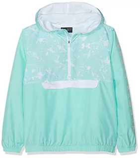 Kurtki i płaszcze dla chłopców - Under Armour uniseks dzieci pakowalna kurtka z zamkiem błyskawicznym 1/2 rozgrzewana góra Neo Turquoise/White S - grafika 1