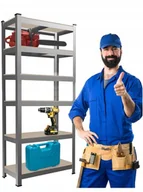 Szafy i regały magazynowe - REGAŁ 6-POZIOMOWY 200 x 90 x 40CM UDŹWIG PÓŁKI: 175 KG GWI0650 CHOMIK - miniaturka - grafika 1