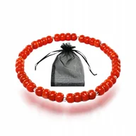 Bransoletki - Bransoletka Naturalny czerwony Koral oponki 4x5 Srebro 925 gumka 20 cm, bez marki, AG00000108 - miniaturka - grafika 1