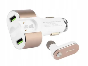 ŁADOWARKA SAMOCHODOWA + SŁUCHAWKA BLUETOOTH 12/24V - Ładowarki samochodowe - miniaturka - grafika 1