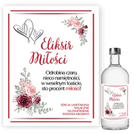 Kartki okolicznościowe i zaproszenia - Naklejki na Butelki na Wesele "Serca Eliksir Miłości" - (s) - miniaturka - grafika 1