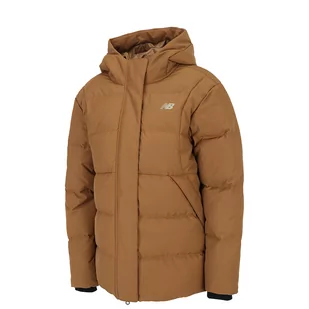 Kurtka zimowa damska New Balance WJ34315WOI  brązowa - Kurtki damskie - miniaturka - grafika 1