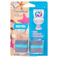 Środki do WC - Carrefour Expert Kostka do spłuczki morska 2 x 50 g - miniaturka - grafika 1