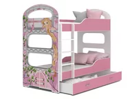 Łóżka dla dzieci i młodzieży - Łóżko piętrowe 190x80 + grafika DOMINIK 2 - miniaturka - grafika 1