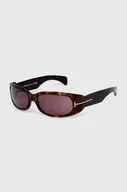 Okulary przeciwsłoneczne - Tom Ford okulary przeciwsłoneczne damskie kolor brązowy FT1064_5952S - miniaturka - grafika 1