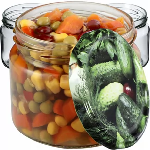 Słoiki Sonka 330ml 10 szt. 82mm + wieczka "Ogórki" - Pojemniki kuchenne - miniaturka - grafika 1