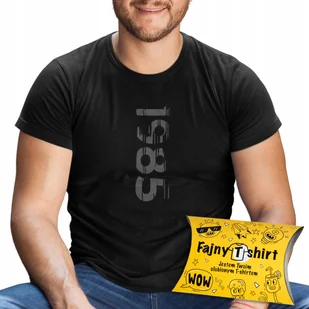 Koszulka na 40 Urodziny Prezent 1985 dla Niego Męża Faceta + Opakowanie S - Koszulki męskie Koszulka na 40 Urodziny Prezent 1985 dla Niego Męża Faceta + Opakowanie S - Koszulki męskie - miniaturka - grafika 1