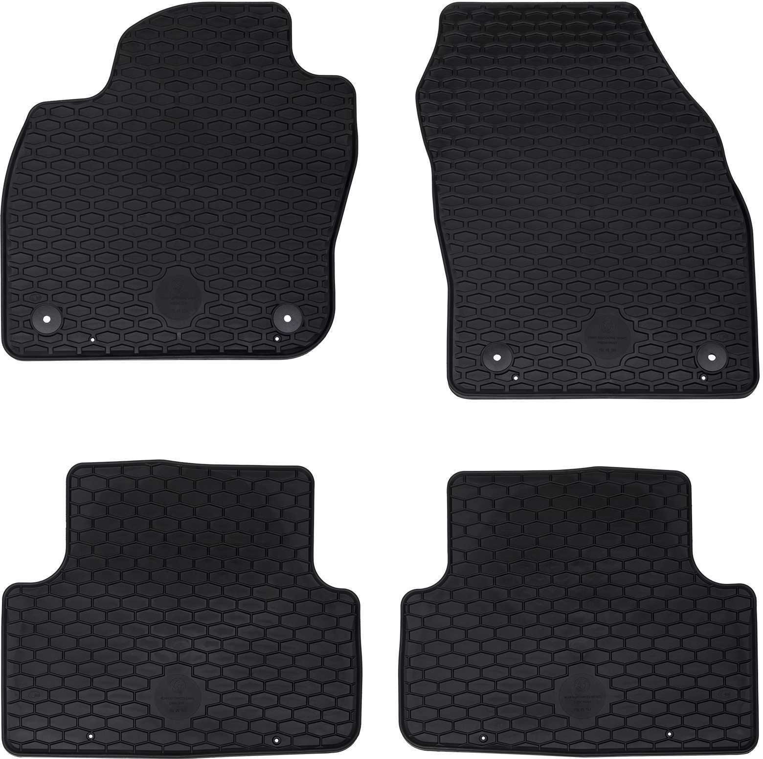 vidaXL Mata samochodowa 4 pcs Czarny VW T-CROSS TPE