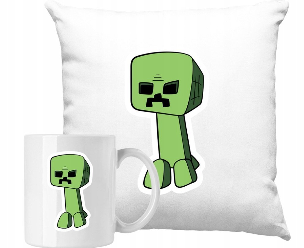 ZESTAW PODUSZKA + KUBEK Creeper Minecraft Pomysł Na Prezent +IMIĘ #10