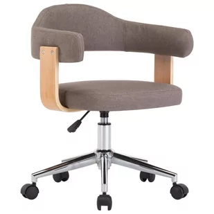 Fotel biurowy, krzesło biurowe Krzesło biurowe VIDAXL, taupe, 49,5x51,5x115,5 cm - Fotele i krzesła biurowe - miniaturka - grafika 1