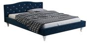 Łóżka - Pikowane łóżko w stylu glamour 140x200 - Krispi 40 kolorów - Elior - miniaturka - grafika 1