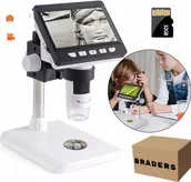 Mikroskopy i lupy - MIKROSKOP CYFROWY Z POWIĘKSZENIEM EKRAN HD 4,3" 1000x + karta pamięci 32GB - miniaturka - grafika 1