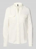 Bluzki damskie - Bluzka koszulowa o kroju regular fit z czystej wiskozy model ‘BUMPY’ - miniaturka - grafika 1