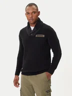 Swetry męskie - Aeronautica Militare Sweter 252MA1574UL00539 Czarny Regular Fit - miniaturka - grafika 1