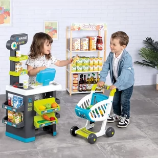 Lumarko Supermarket Z Wózkiem Z Kasą Sklep! - Zabawy w naśladowanie dorosłych - miniaturka - grafika 3